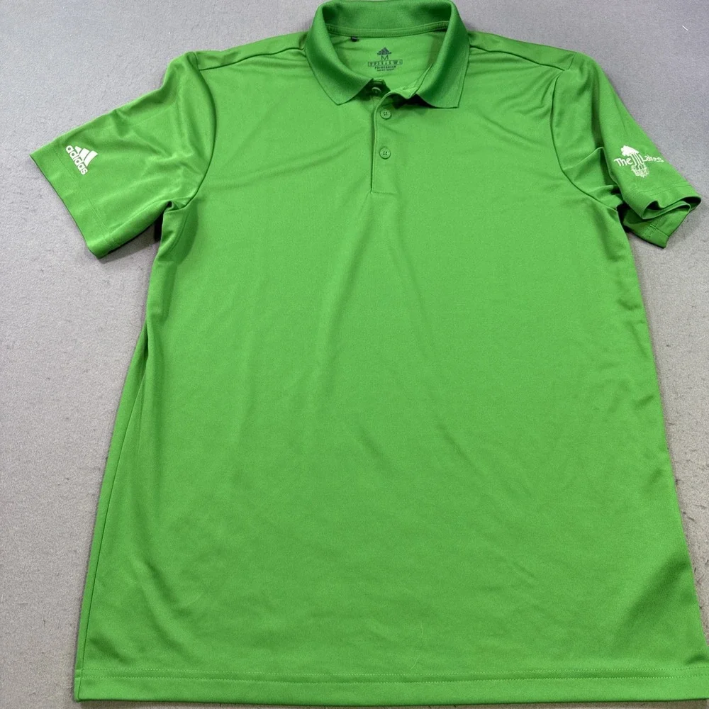 Adidas Golf Shirt Polo MENS MEDIUM Performance Logo PRIME GREEN